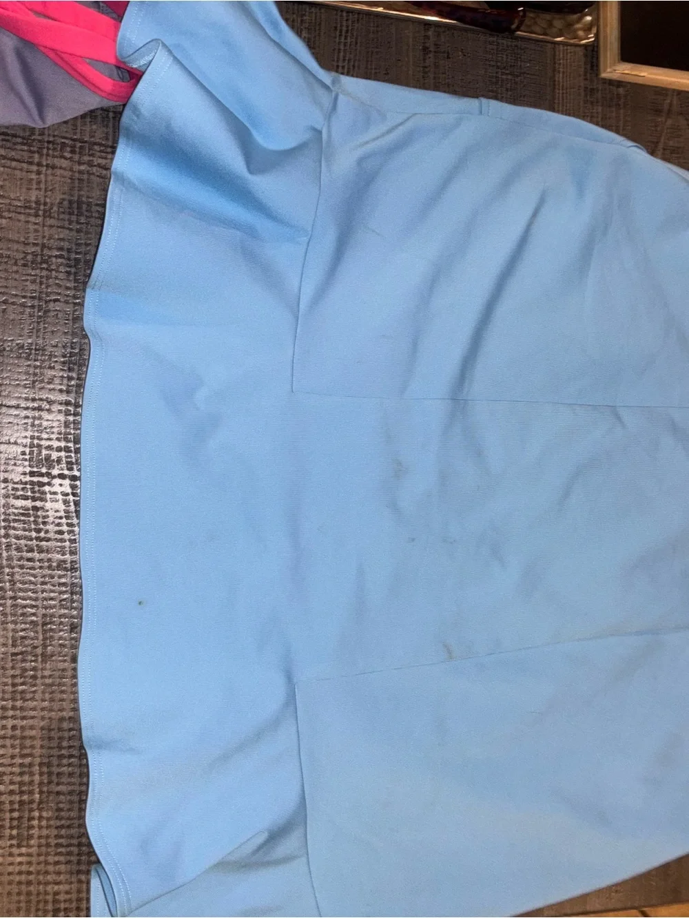 Light Blue Ruffle-Hem Women's Skort